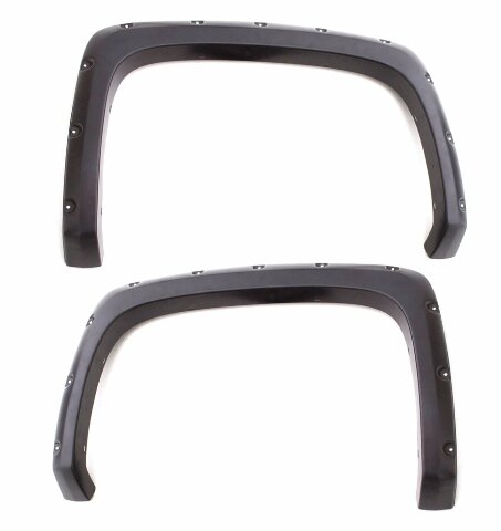 Lund RX125S Elite Series Black Rivet Style Fender Flare (Smooth Finish, 4pc Set)