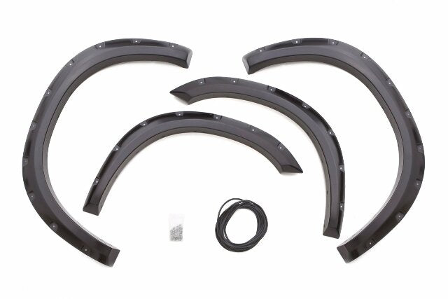 Lund RX202S Elite Series Black Rivet Style Standard Front and Rear Fender Flare - 4 Piece