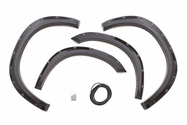 Lund RX202T Elite Series Black Rivet Style Textured Front and Rear Fender Flare - 4 Piece