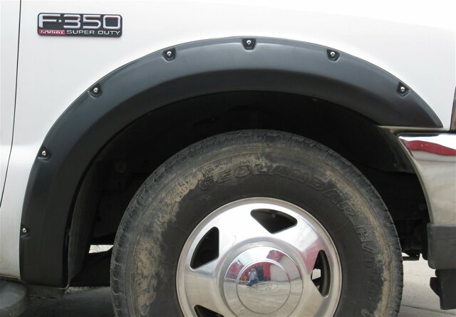 Lund RX311S Elite Series Black Rivet Style Standard Front and Rear Fender Flare - 4 Piece