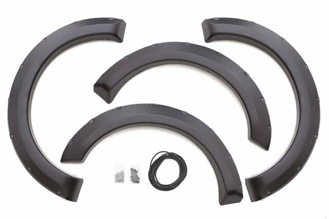 Lund RX311S Elite Series Black Rivet Style Standard Front and Rear Fender Flare - 4 Piece