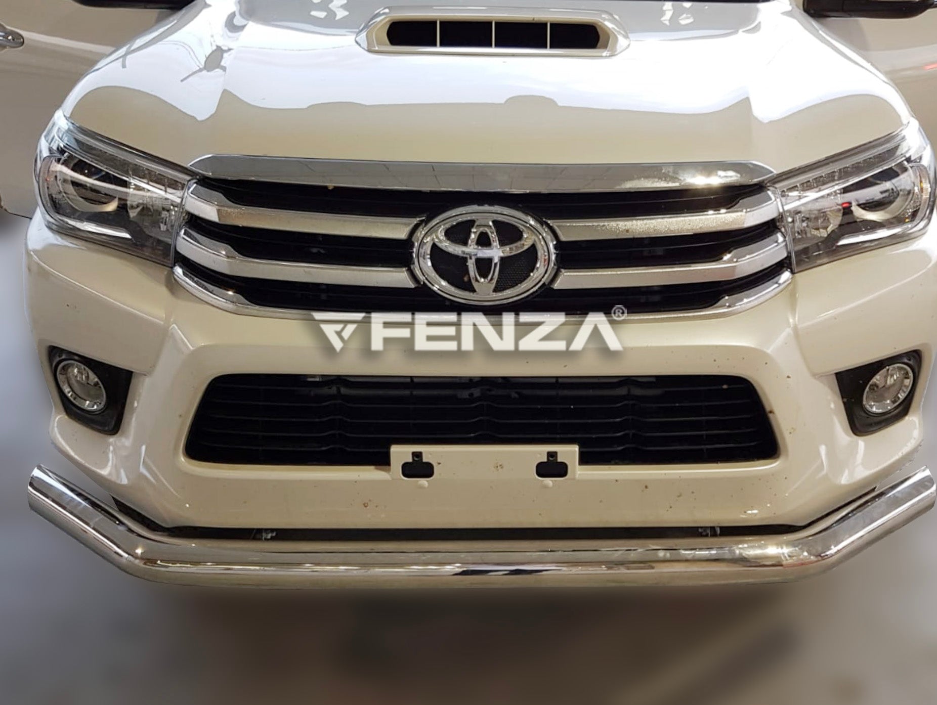 Stainless Lower Front Bumper Bar 3 in Compatible With 16+ Toyota Hilux