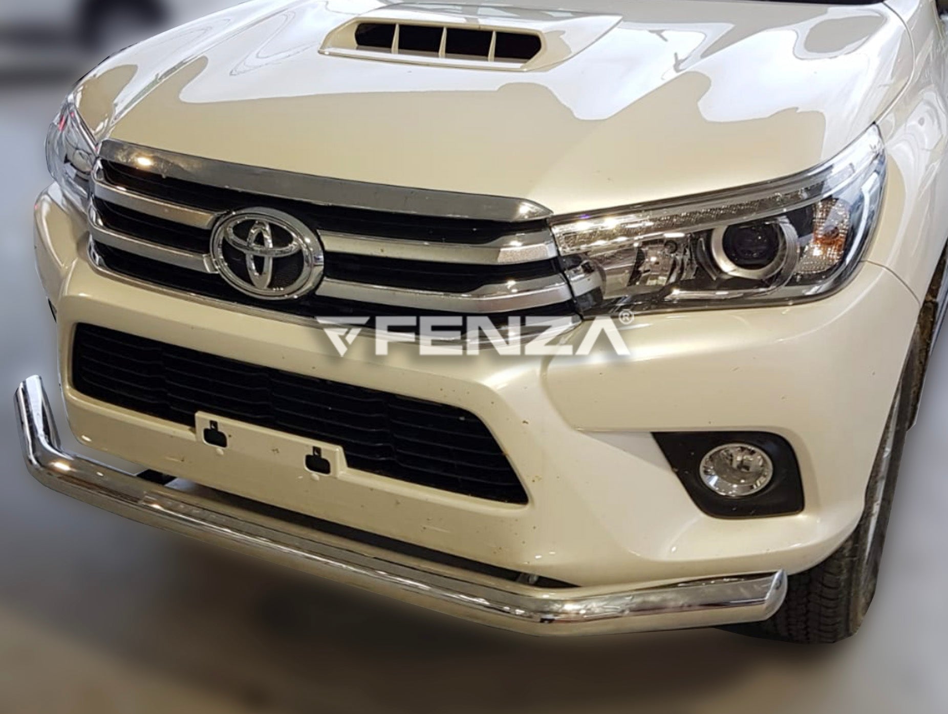 Stainless Lower Front Bumper Bar 3 in Compatible With 16+ Toyota Hilux