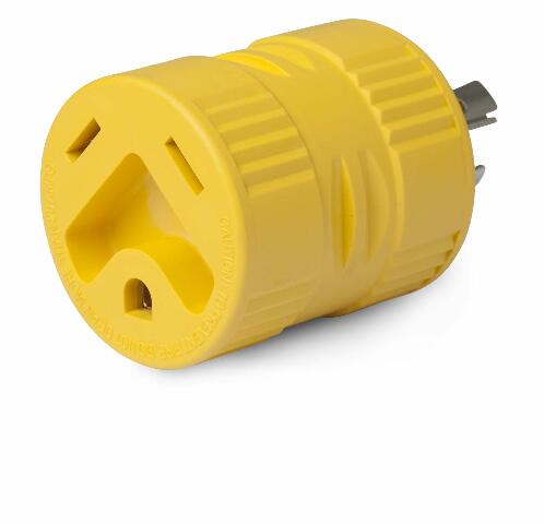 ParkPower by Marinco 128A Generator Adapter, 30A/125V Connector and 20A 125/250V Locking 4-Prong Male Plug