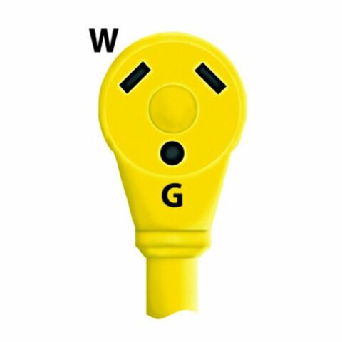 ParkPower by Marinco 169AYRV RV Electrical Power Adapter (Double 30-Amp, 125-Volt to 50-Amp Straight Blade)