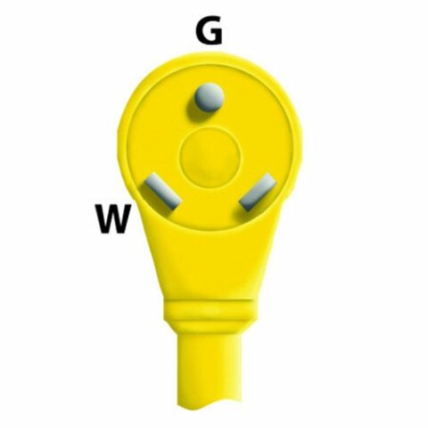 ParkPower by Marinco 1PCMRV 30 Amp Male to 30 Amp Female RV Locking Adapter