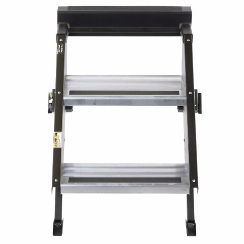 MORryde STP-202 StepAbove Fold-Up RV Entry Step - 2-Step (9" Step Rise), Compatible with 26" to 28" Door Width