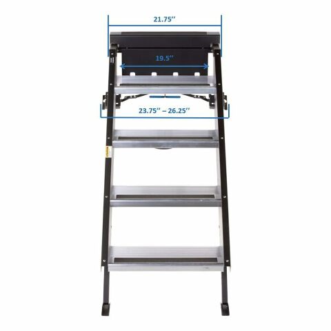 MORryde STP-212 StepAbove Fold-Up RV Entry Step - 4-Step (8" Step Rise), Compatible with 26 to 28"" Door Width