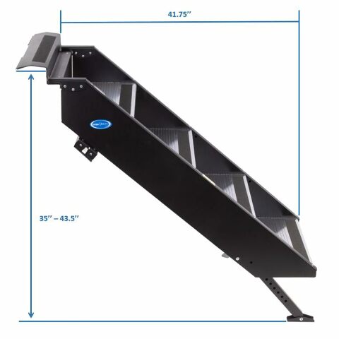 MORryde STP-212 StepAbove Fold-Up RV Entry Step - 4-Step (8" Step Rise), Compatible with 26 to 28"" Door Width