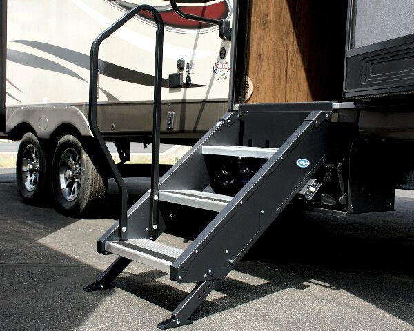 MORryde - STP214-029H 3 Step Handrail Compatible with Step Above 1st Generation RV Entry Step