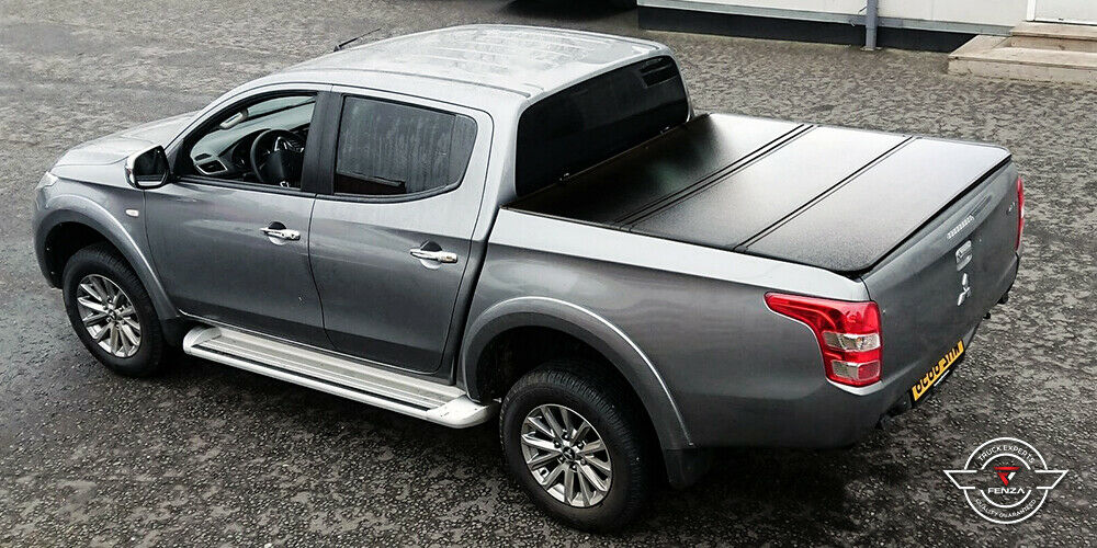 Hard Tri-Fold Tonneau Cover Compatible With Mitsubishi L-200 03-15 (Double Cab)