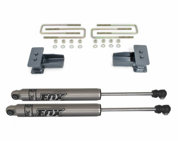 2" BLOCKS, U-BOLTS REAR FOX SHOCKS