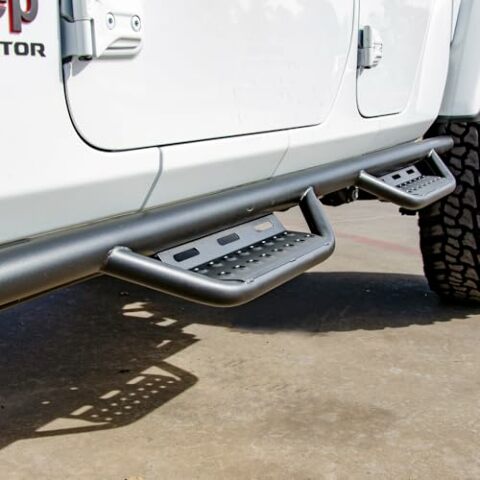 RealTruck Nerf RS Steps Compatible with RAM | Cab Length, Steel, Textured Black | 18412 | Compatible with .5 RAM 1500, 2010-2018 2500/3500/4500/5500 Crew Cab, SRW/DRW Gas/Diesel 2009-2015