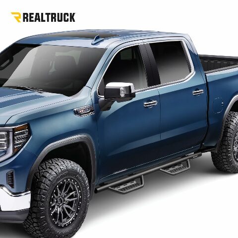 RealTruck Nerf RS Steps Compatible with Toyota 4Runner | Wheel-to-Wheel, Steel, Textured Black | 710416412 | Compatible with Toyota 4Runner (Doesn't Compatible with Limited and 2010-2013 SR5 Models) 4 Door SUV 2010-2019