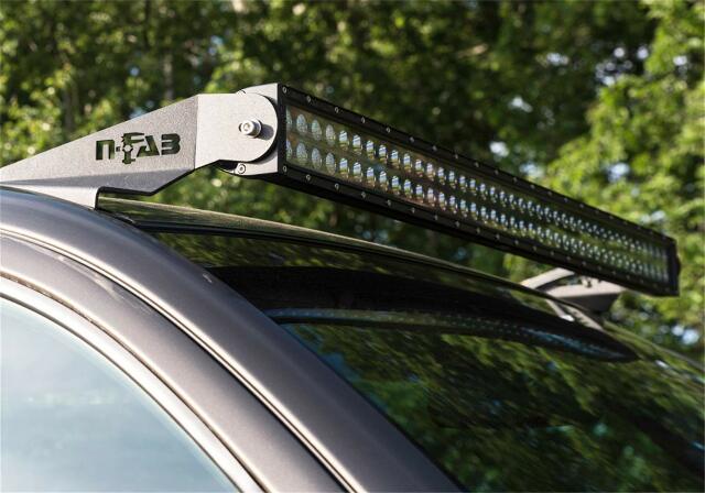 N-Fab Roof Top Light Bar Mount | Direct Compatible with Textured Black, Compatible with 1 - 50-Series Light Bar (50 1/2in - 51 3/4in) | C9950LR-TX | Compatible with Chevrolet/GMC 1500 / 2500 / 3500 1999-2006