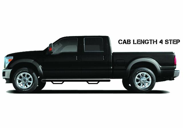 RealTruck Nerf Steps Compatible with Ford F-150 | Cab Length, Heavy Duty Steel, Gloss Back | F0973QC | Compatible with Ford F-150/Raptor/Lobo SuperCab, SRW Gas. 2009-2014