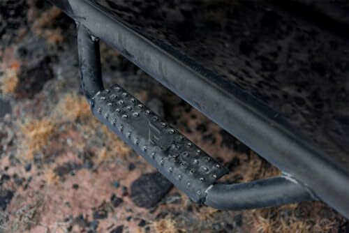 RealTruck Nerf Steps Compatible with Ford F-150 | Cab Length, Heavy Duty Steel, Textured Black | F1585CC-TX | Compatible with Ford F-150, Raptor, 2022-2023 Lightning SuperCrew, SRW Gas. 2018-2023