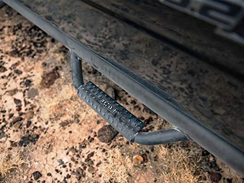 N-Fab F1777QC-TX Cab Length Nerf Step Bar Textured Black Special Order 3 in. Tube 2 Steps Per Side Sold As Pair Cab Length Nerf Step Bar