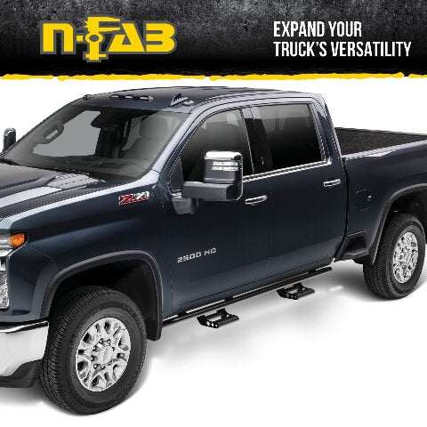 RealTruck RKR Rails Compatible with Colorado/Canyon | Cab Length, Tubular Steel, Textured Black | G154RKRQC | Compatible with Chevrolet Colorado/GMC Canyon Extended Cab, SRW Gas/Diesel 2015-2022