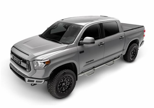 N-FAB J0764-SS Polished Stainless Steel Nerf Steps; Wheel 2 Wheel Jeep Wrangler JK 4 Door all 07-18