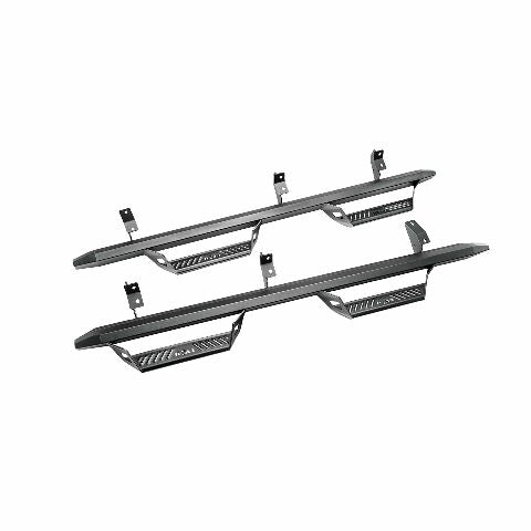 RealTruck Predator Pro Steps Compatible with Silverado/Sierra | Cab Length, Rust-Proof Aluminum, Textured Black | PRCCC-TX | Compatible with Chevrolet Silverado/GMC Sierra 1500, 2020-2021 2500/3500 Crew Cab 2019-2024