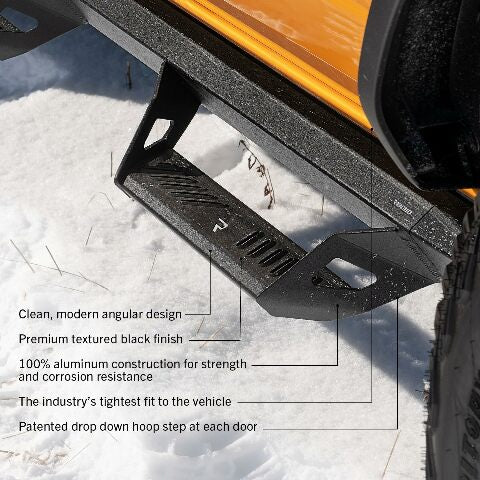 RealTruck Predator Pro Steps Compatible with RAM | Cab Length, Rust-Proof Aluminum, Textured Black | PRDCC-TX | Compatible with RAM 2500/3500 (New Body Style) Crew Cab, SRW/DRW Gas/Diesel 2019-2024