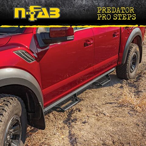 RealTruck Predator Pro Steps Compatible with Jeep Wrangler JLU | Cab Length, Rust-Proof Aluminum, Textured Black | PRJ1863-TX | Compatible with Jeep Wrangler JLU 4-Door, SRW Gas 2018-2024