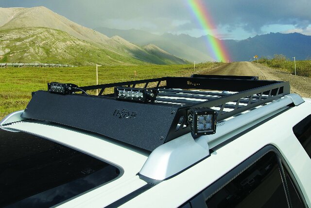 N-Fab T102MRF Aluminum Modular Roof Rack Bolt On Textured Black Aluminum Modular Roof Rack