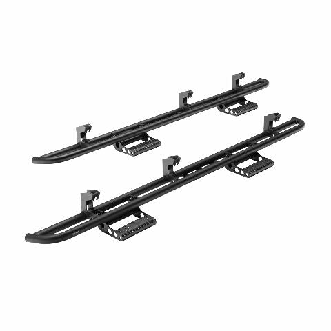RealTruck RKR Step System Compatible with Toyota Tacoma | Cab Length, Tubular Steel, Textured Black | T154RKRCCS4 | Compatible with Toyota Tacoma Double Cab, SRW Gas. 2016-2022
