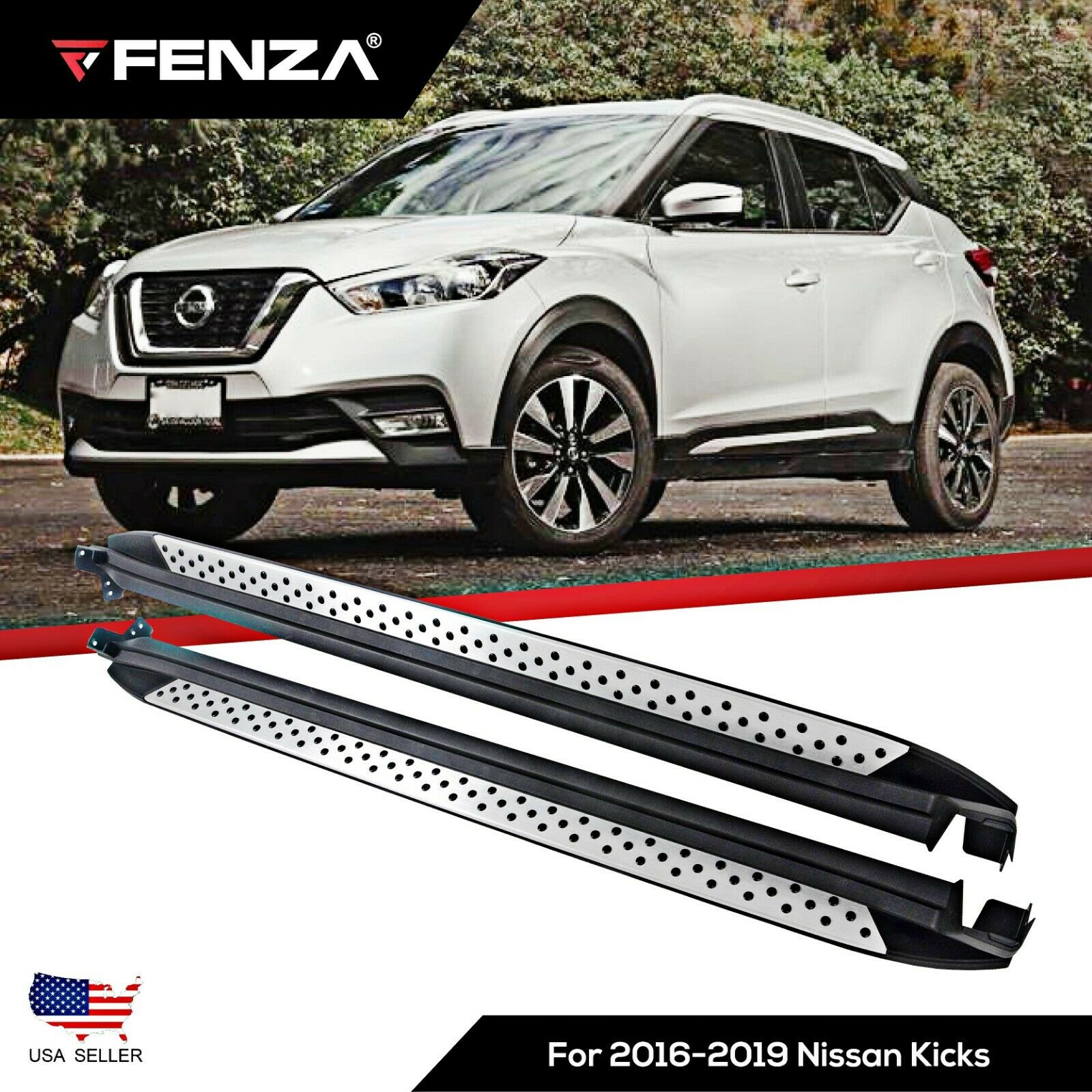 Running boards nerf bars fit 2016-2021 Nissan kicks side steps