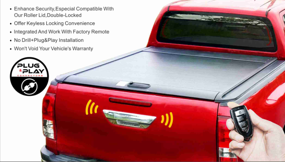 Fenza Tailgate Central Locking Kit Compatible With Nissan Frontier Np300 22-23(Truck Bed With Tailgate Key Hole)