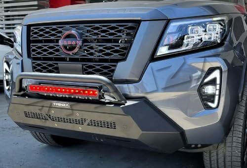 Metal Front Bumper Guard + LED Bar Compatible With Nissan Frontier 22+