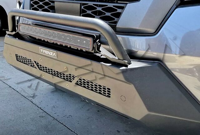 Metal Front Bumper Guard + LED Bar Compatible With Nissan Frontier 22+