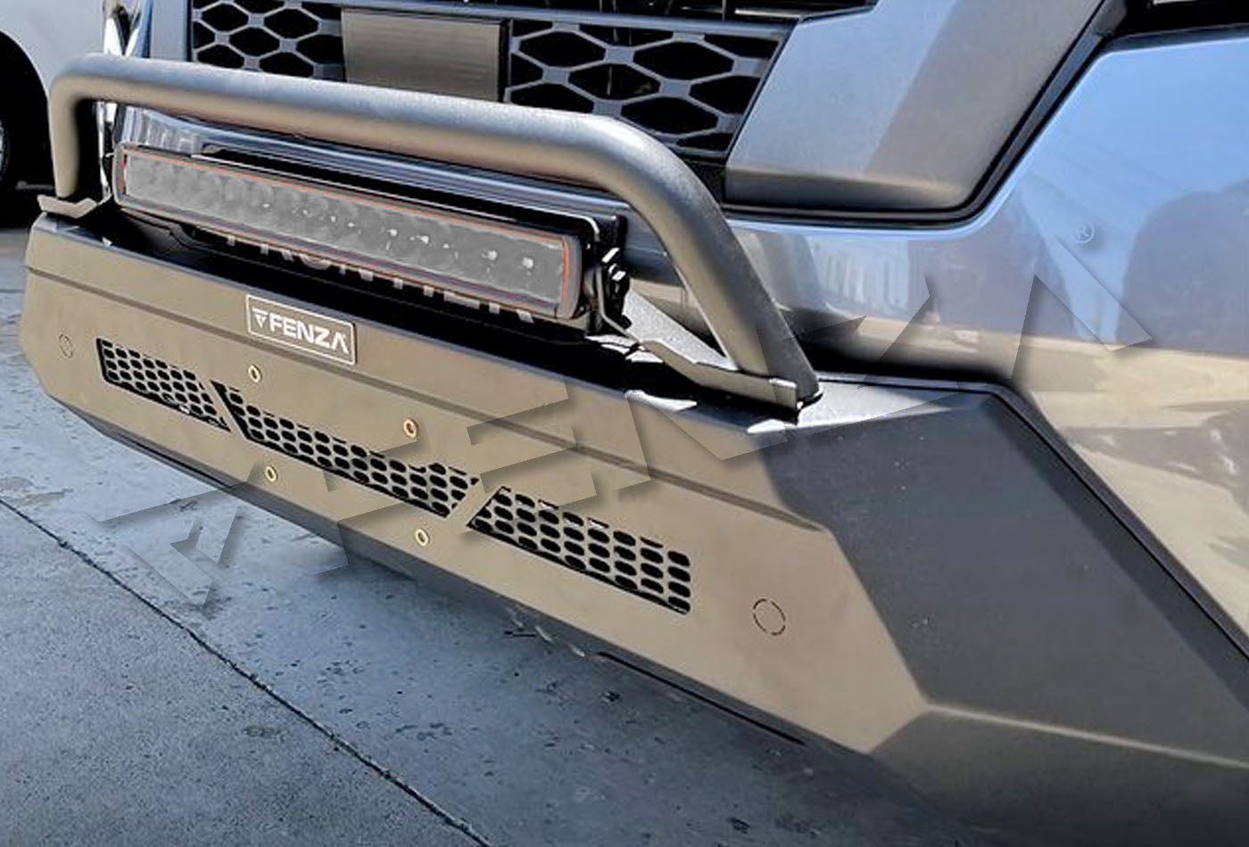 Metal Front Bumper Guard + LED Bar Compatible With Nissan Frontier 22+