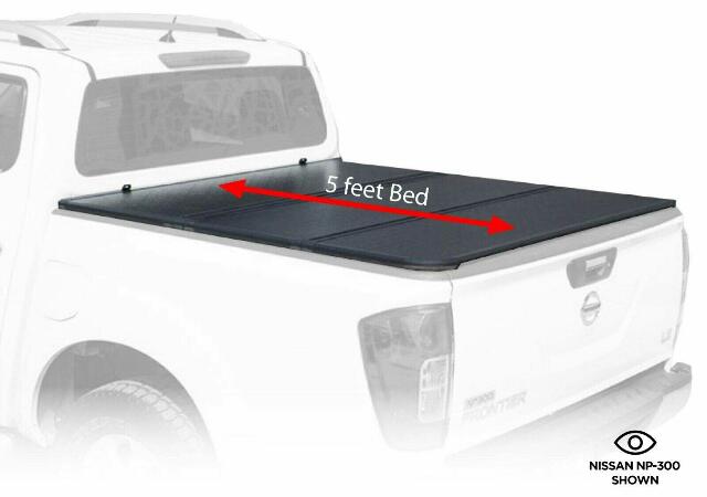 Hard Tri-Fold Tonneau Cover Compatible With Nissan NP300 16+ (Double Cab)