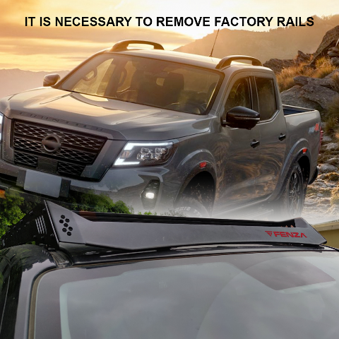 Black Powder Roof Rack Compatible With Nissan Frontier 15+