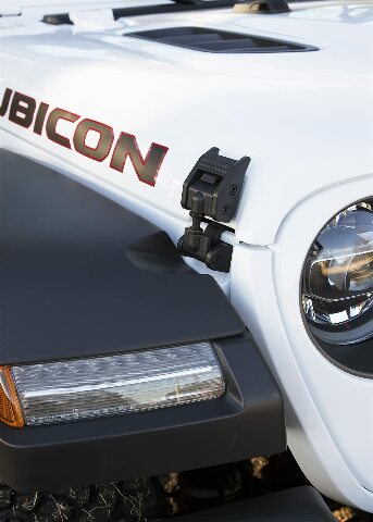 Rugged Ridge Hood Catch Kit Compatible with Jeep Wrangler/Gladiator | Textured Black | 11210.27 | Compatible with Jeep Wrangler JL; Jeep Gladiator JT 2020-2025