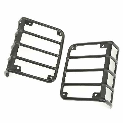Rugged Ridge | Euro Guard Kit, Tail Light, Textured Black | 11226.11 | Compatible with Jeep Wrangler JK 2007-2018