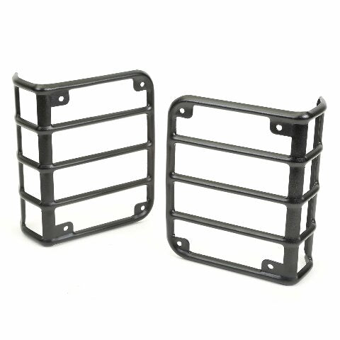 Rugged Ridge | Euro Guard Kit, Tail Light, Textured Black | 11226.11 | Compatible with Jeep Wrangler JK 2007-2018