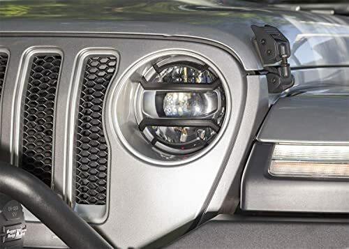 Rugged Ridge 11230.21 Elite Euro Guard Kit, Headlight, Black; 18-Current Jeep Wrangler / 20-Current Gladiator