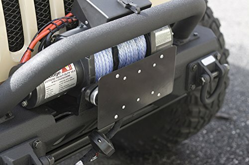 Rugged Ridge | License Plate Mounting Bracket Compatible with Hawse Fairlead | 11238.07