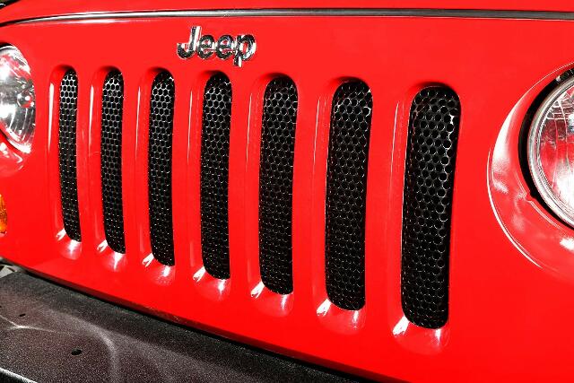Rugged Ridge | Grille Insert, Black | 11401.32 | Compatible with Jeep Wrangler JK 2007-2018