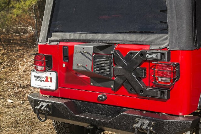 Rugged Ridge | Spartacus Heavy Duty Tire Carrier Wheel Mount | 11546.62 | Compatible with Jeep Wrangler YJ/TJ 1987-2006