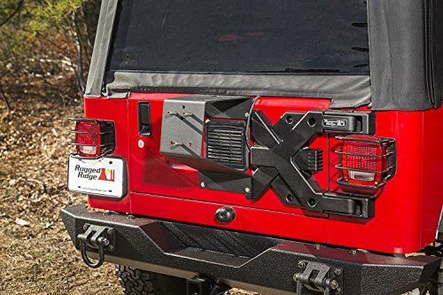Rugged Ridge | Spartacus Heavy Duty Tire Carrier Wheel Mount | 11546.62 | Compatible with Jeep Wrangler YJ/TJ 1987-2006