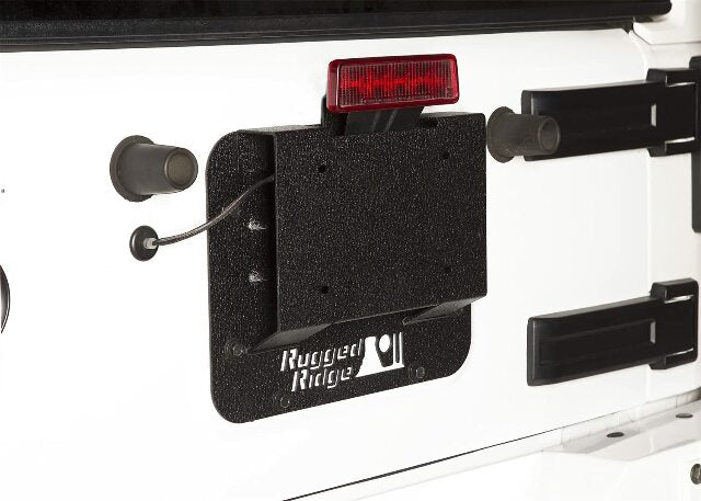 Rugged Ridge 11586.11 Tire Carrier Delete Plate Kit: 07-18 Jeep Wrangler JK