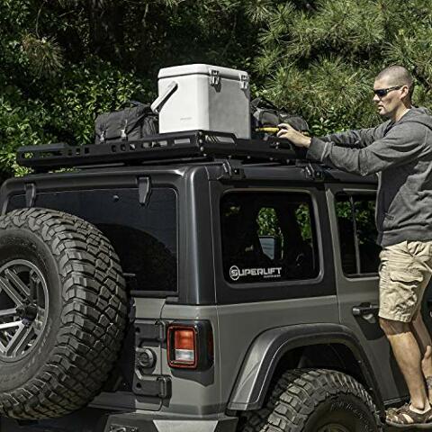 Rugged Ridge 11703.04 Roof Rack, With Basket; 18-Current Jeep Wrangler JL 4-Door Hardtops