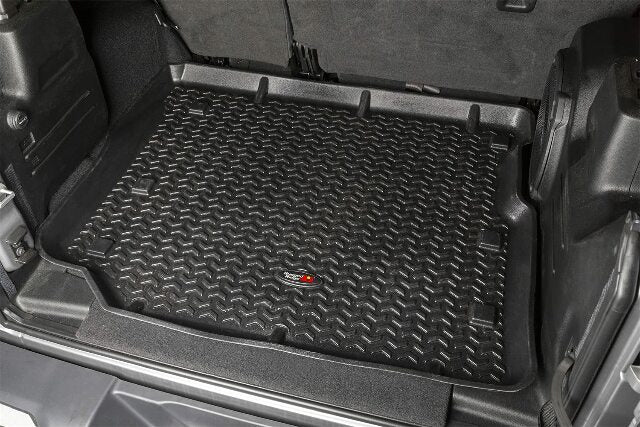 Rugged Ridge Floor Liner Set Compatible with Jeep Wrangler JLU | Front/Rear/Cargo, 4-Piece Set, All-Terrain, Black | 12988.05 | Compatible with Jeep Wrangler JLU 4-Door 2018-2024