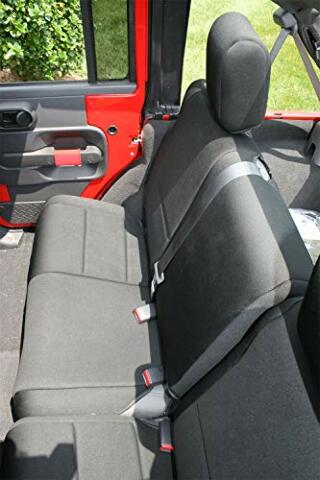 Rugged Ridge | Seat Cover, Rear, Neoprene Black | 13264.01 | Compatible with Jeep Wrangler JKU 4-Door 2007-2018