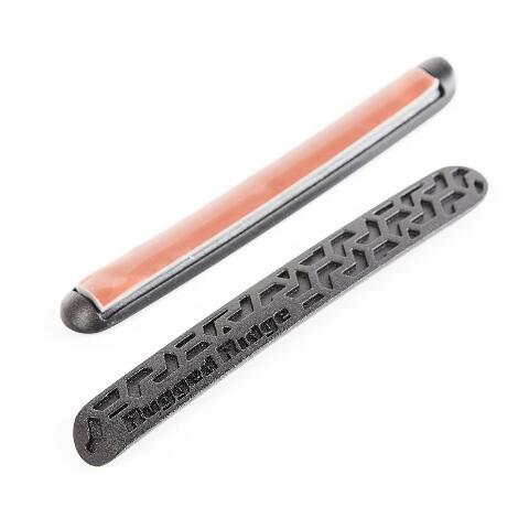 Rugged Ridge | Elite Door Handle Inserts, Black Tread | 13311.49 | Compatible with Jeep Wrangler JK 4-Door 2007-2018