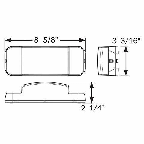 Optronics RVSTLB60P Led Passenger Side Tail Light (Rv Combination), Red
